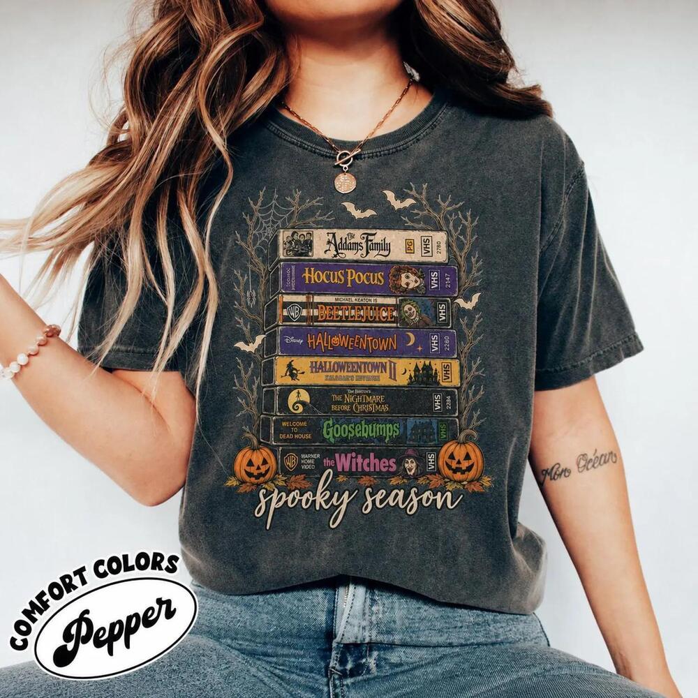 Halloween VHS Retro Spooky Season Funny Movie T Shirt